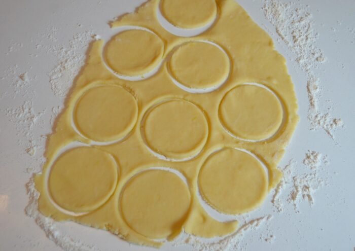 cut out circles from the dough
