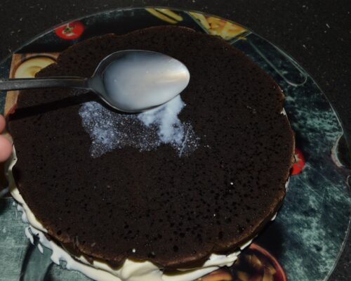 sponge cake must be thoroughly soaked in milk