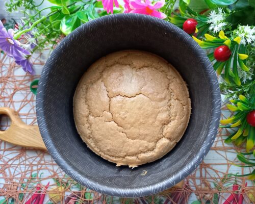 The sponge cake is ready