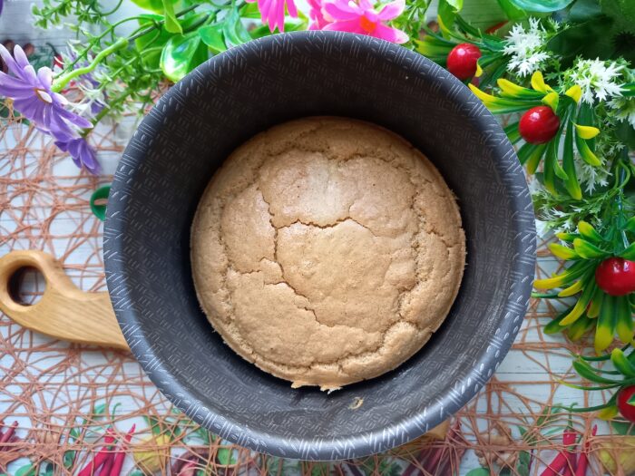 The sponge cake is ready