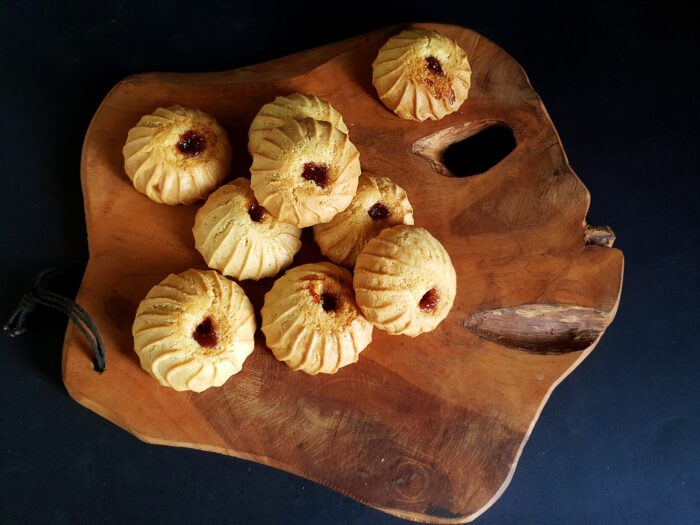 the cookies are golden brown