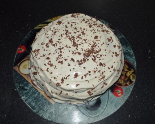 grate a little chocolate and sprinkle it on top