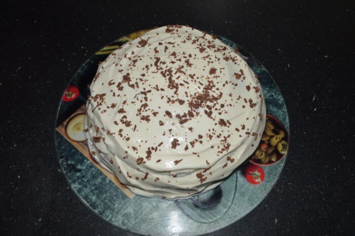 grate a little chocolate and sprinkle it on top