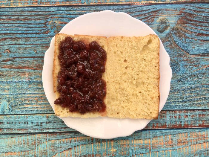 spread with boiled condensed milk or jam