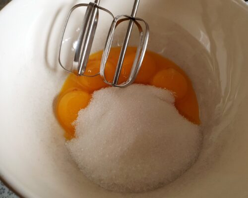 Beat the egg yolks