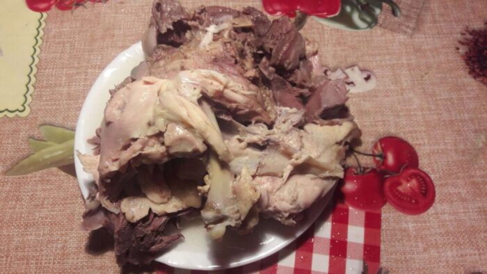 Следующий шаг – это разделка мяса