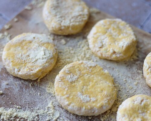 form the cheese pancakes