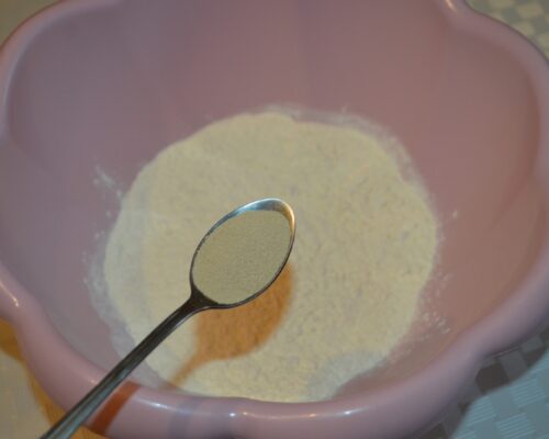 Add a teaspoon of dry yeast
