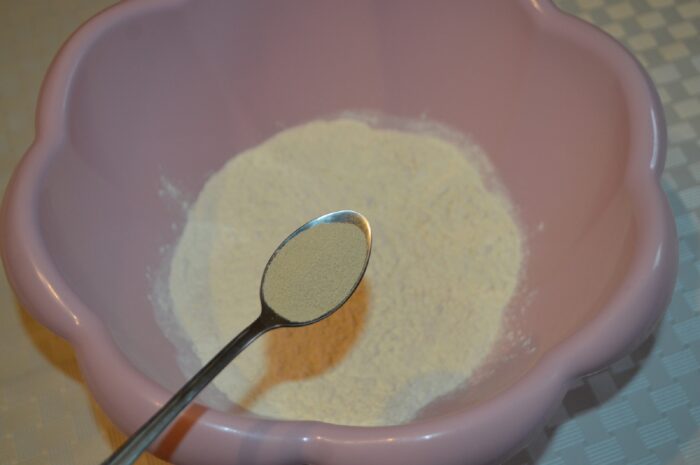 Add a teaspoon of dry yeast