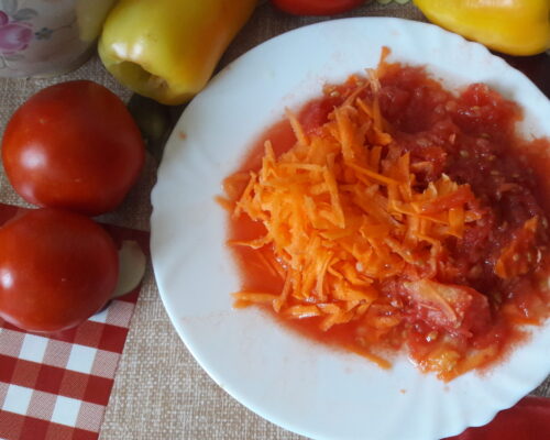 подготовим начинку для перцев