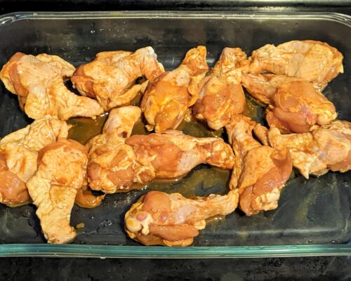 Place the wings in a baking dish