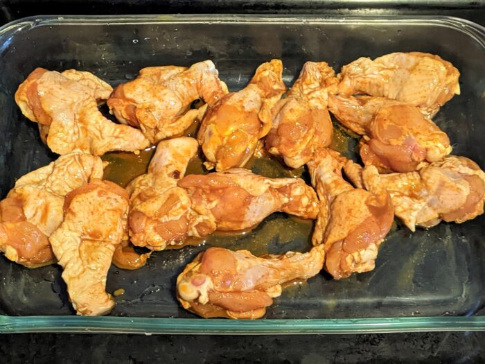 Place the wings in a baking dish