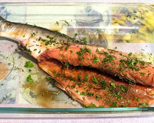 Sprinkle with aromatic herbs