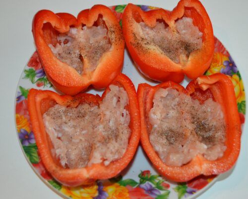 Sprinkle with salt, ground black pepper