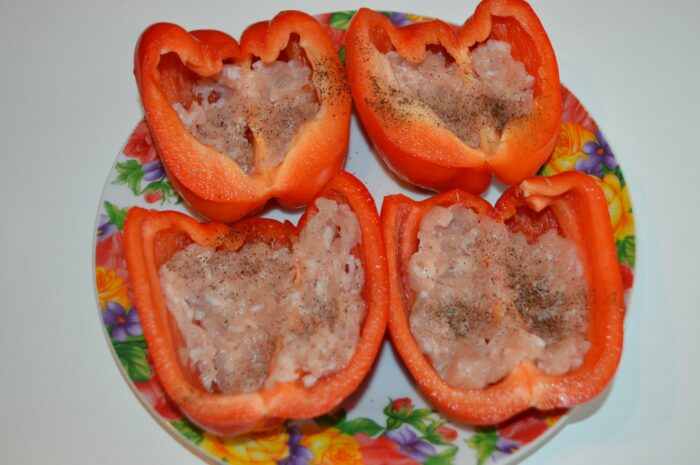 Sprinkle with salt, ground black pepper