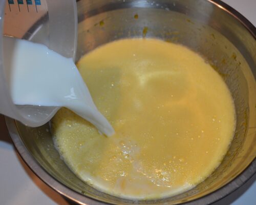 Pour the milk