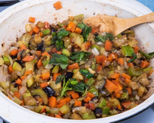 Chop all the vegetables