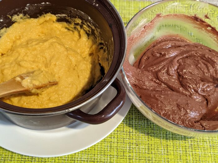 prepare the chocolate dough