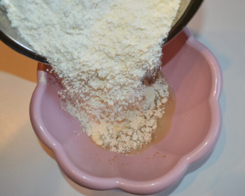 Gradually add the flour