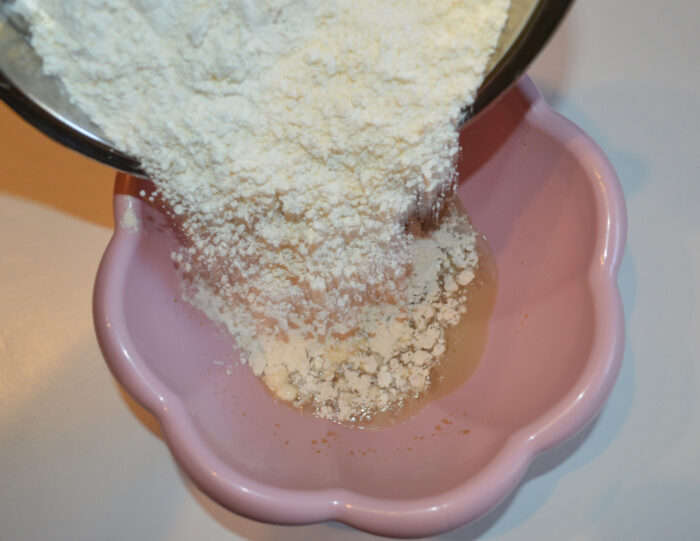 Gradually add the flour