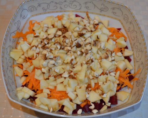 Add the finely chopped nuts