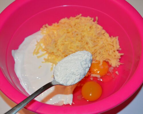 Add the flour