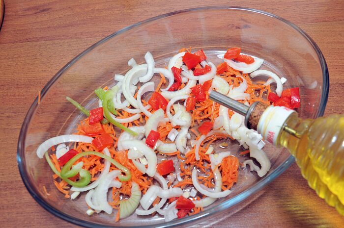 польём растительным маслом