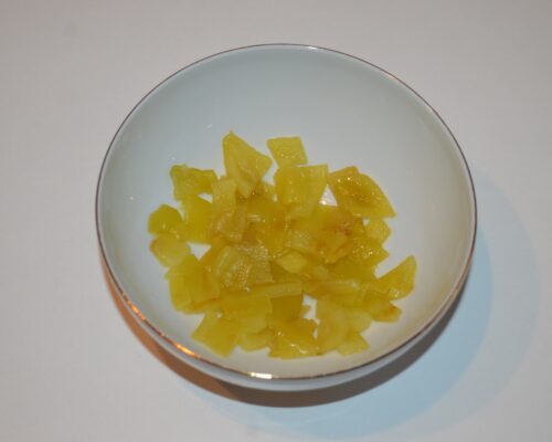 first finely chop the roasted pepper