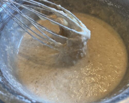 The dough becomes liquid