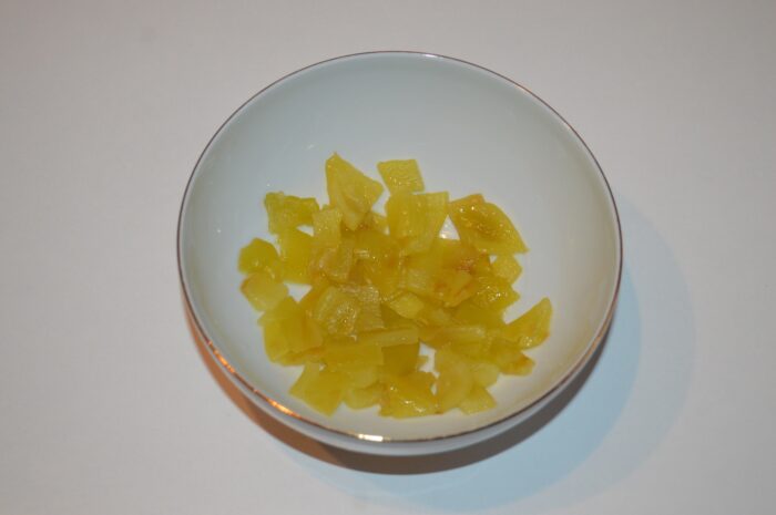 first finely chop the roasted pepper