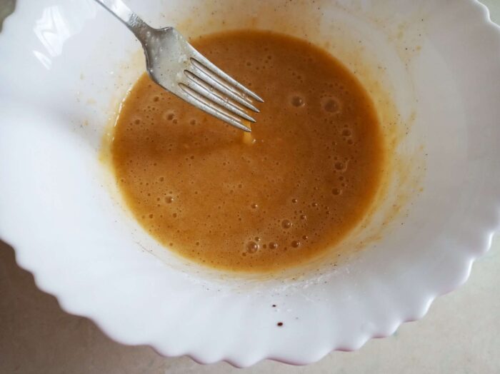 Pour in odorless vegetable oil