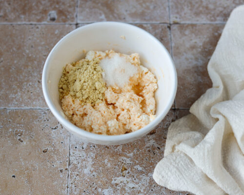 add 3 tablespoons of flour and sugar