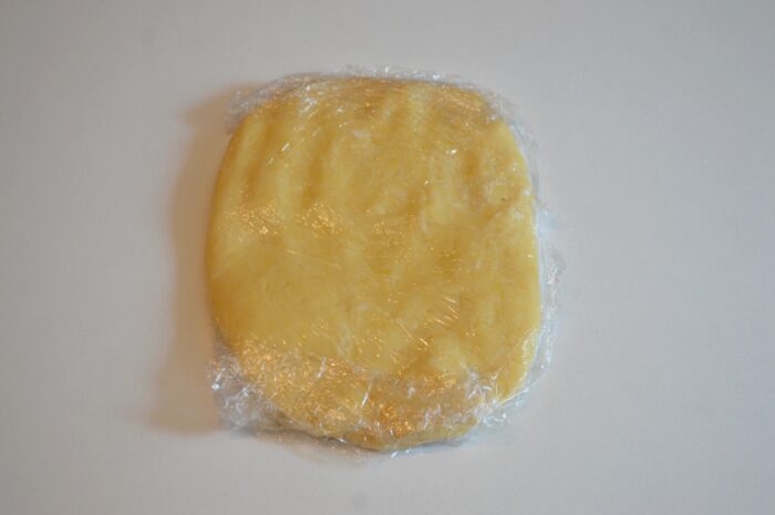 Wrap the dough in plastic wrap