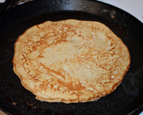Flip the pancake over