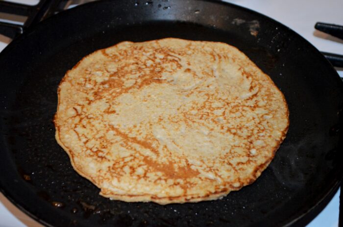 Flip the pancake over