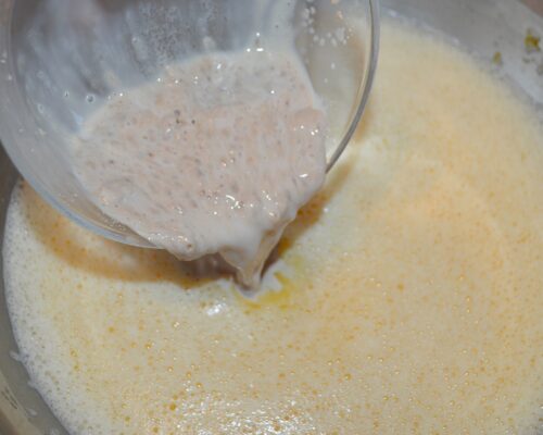 pour the yeast into the bowl