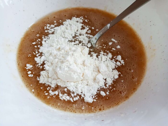 Add cornstarch and baking powder