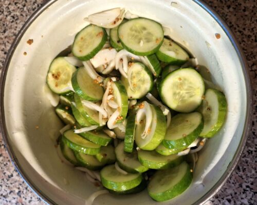 The cucumbers have already