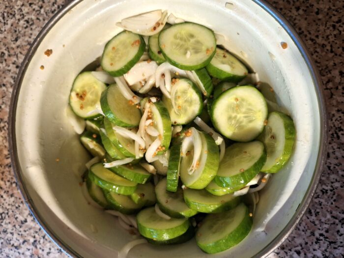 The cucumbers have already