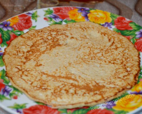 The oat pancake is ready