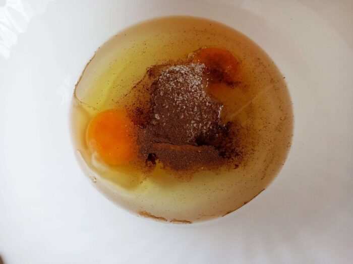 combine 2 medium eggs