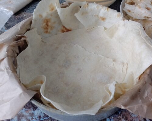 The next step is to assemble the pie