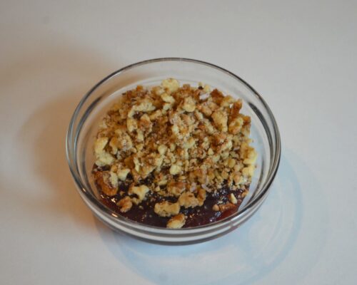 Chop the nuts in a blender