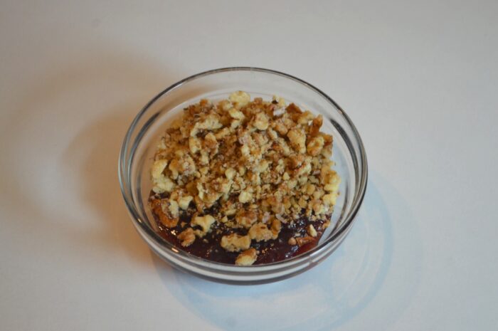 Chop the nuts in a blender