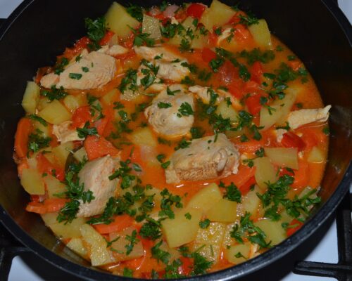 add the finely chopped parsley