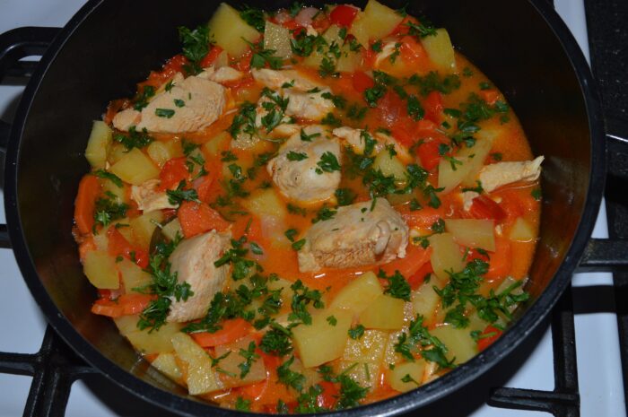 add the finely chopped parsley