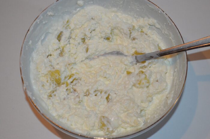 Use a fork to mix everything together