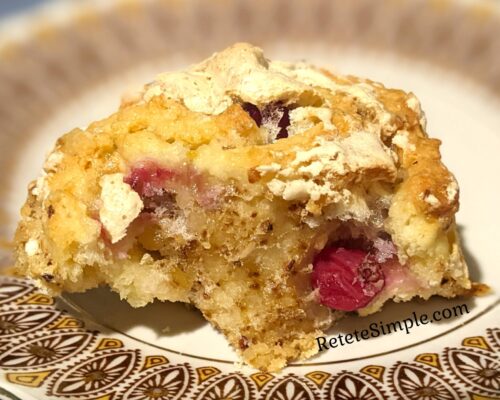 Cookie with bite taken showing interior