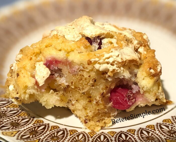 Cookie with bite taken showing interior