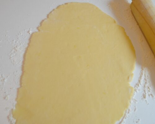 remove the dough from the foil, and roll it
